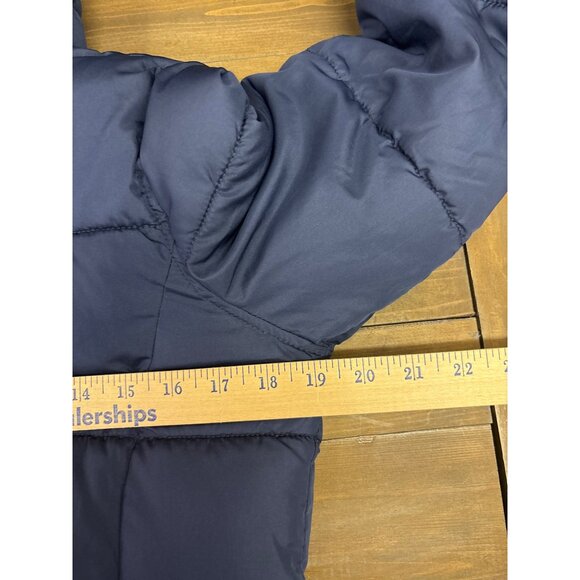 Old Navy girls XL Puffer Jacket With Faux Fur Hood Navy Blue - Picture 6 of 6